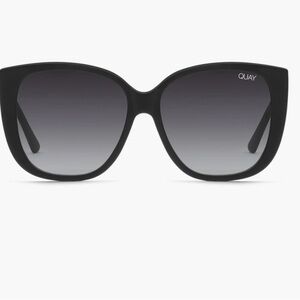QUAY Ever After 59mm Cat Eye Sunglasses in Matte Black Polarized Quay